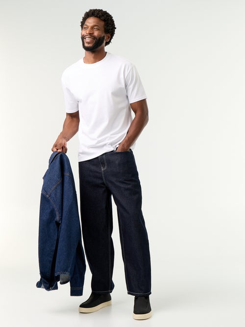 Jeans met wijde pijpen en 5 zakken - Kiabi