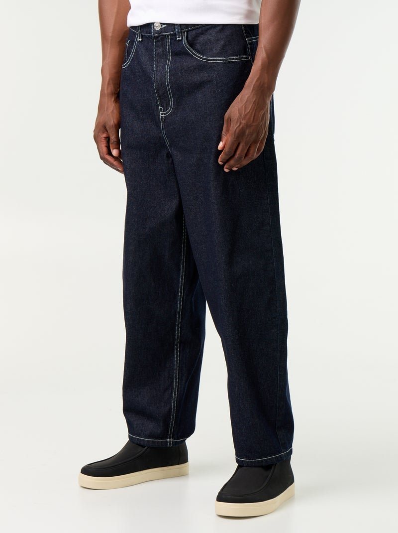 Jeans met wijde pijpen en 5 zakken Blauw - Kiabi