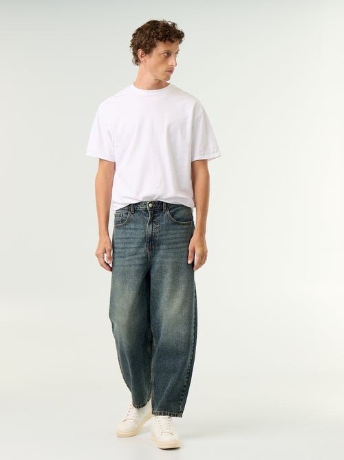Jeans met wijde pijpen en 5 zakken - Kiabi