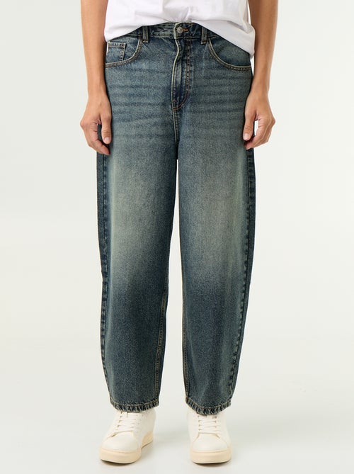 Jeans met wijde pijpen en 5 zakken - Kiabi