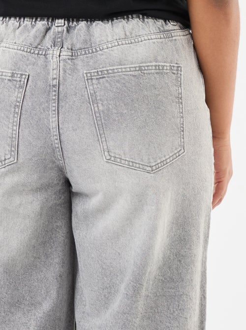 Jeans met wijde pijpen en raw-cut afwerking - Kiabi