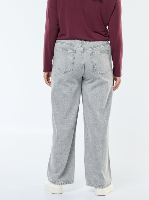 Jeans met wijde pijpen / wijd model met elastische tailleband - Kiabi