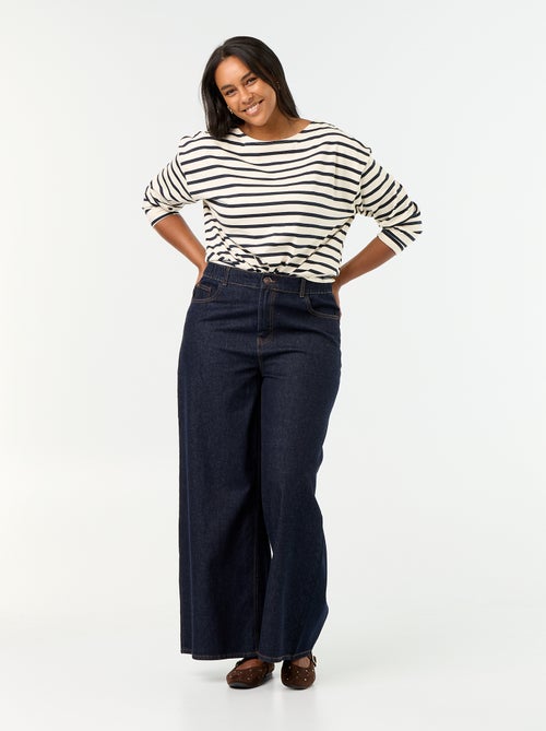 Jeans super wide leg met 5 zakken - Kiabi