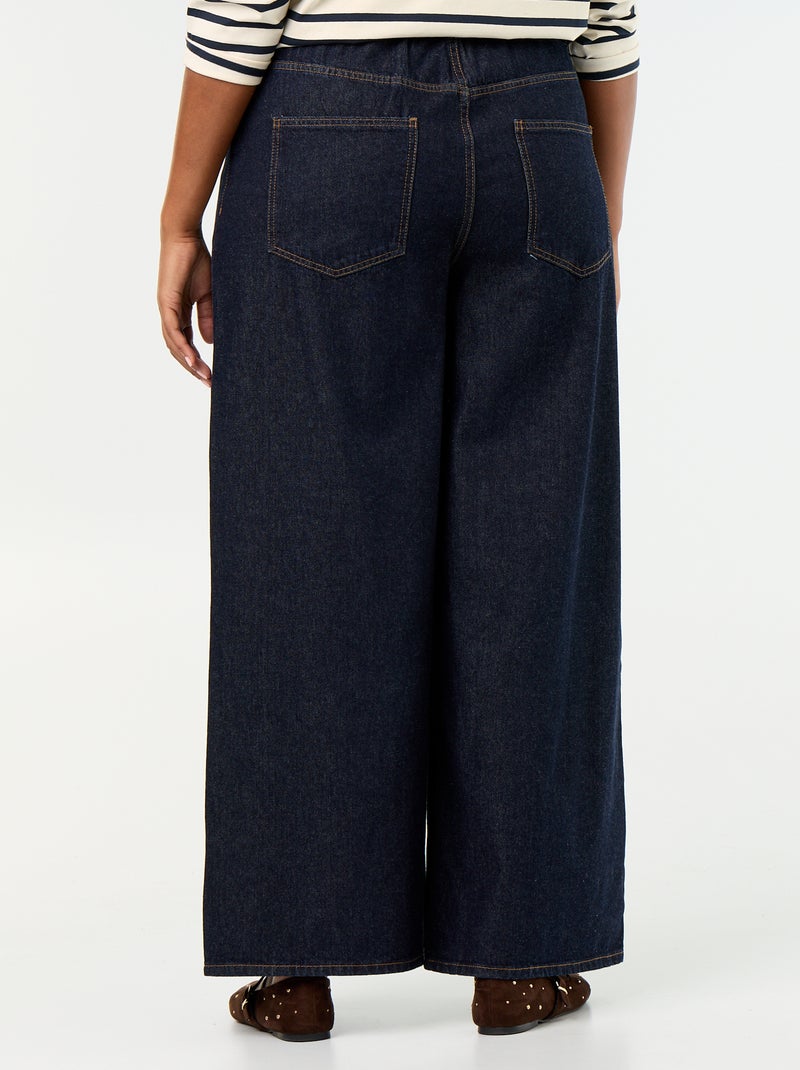 Jeans super wide leg met 5 zakken Blauw - Kiabi