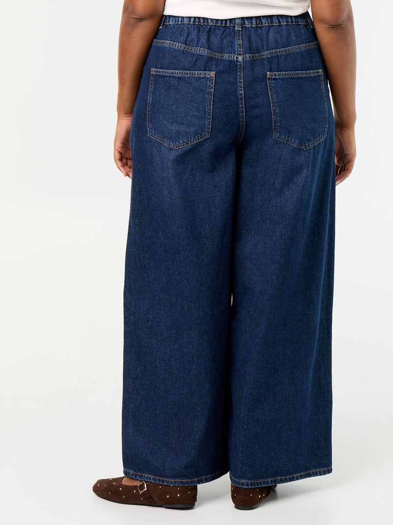 Jeans super wide leg met 5 zakken Blauw - Kiabi