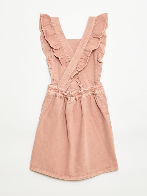 Jeans tuinbroek met volants - Kiabi