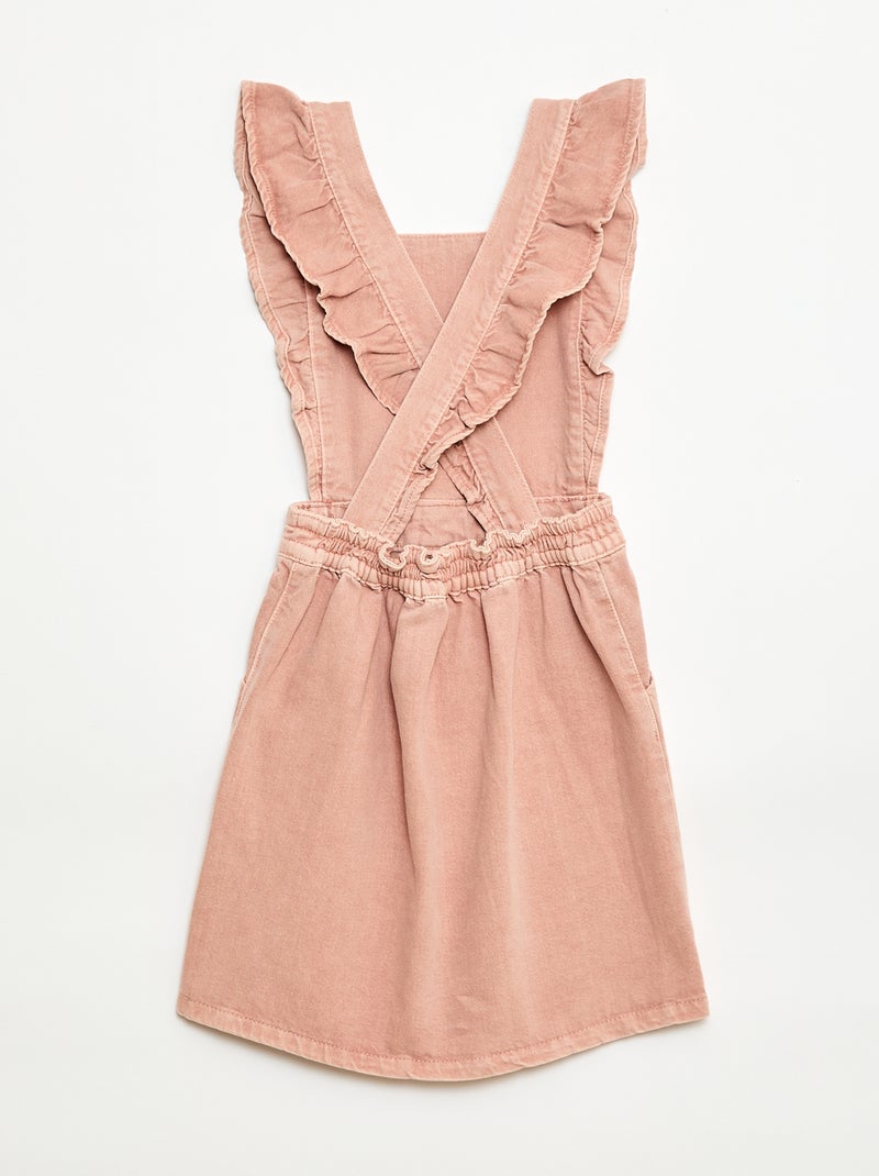 Jeans tuinbroek met volants Rose - Kiabi