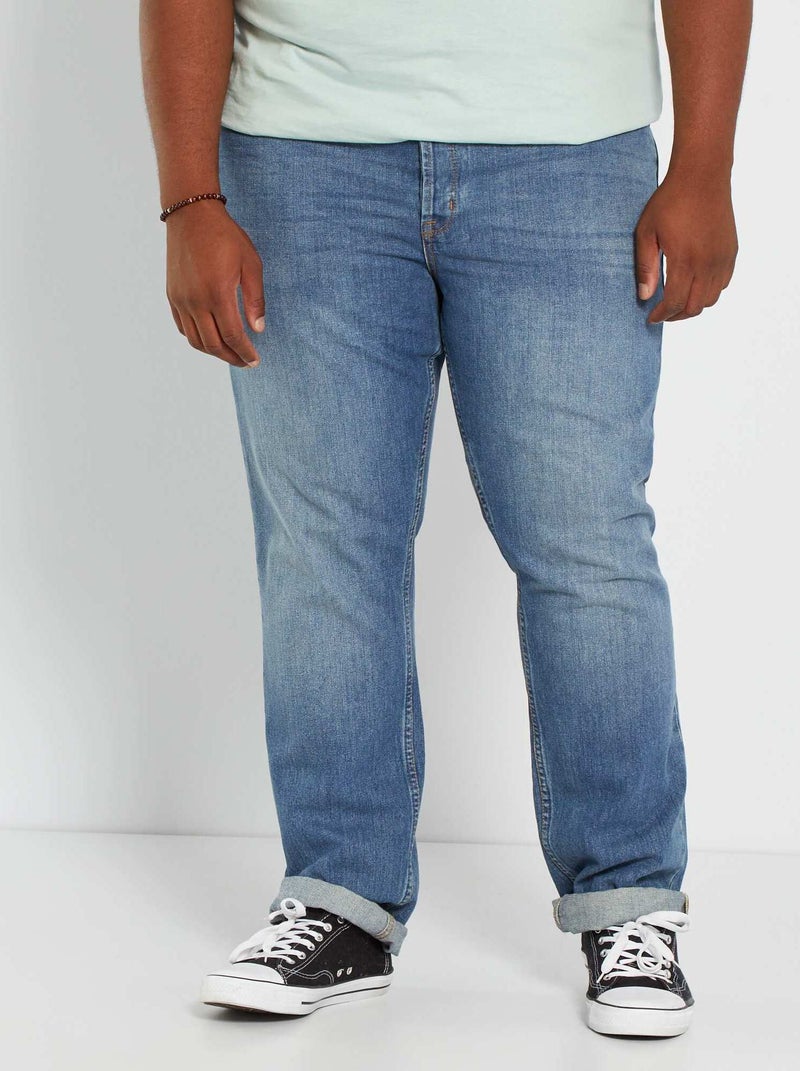 Jeans van 100% katoen steen - Kiabi