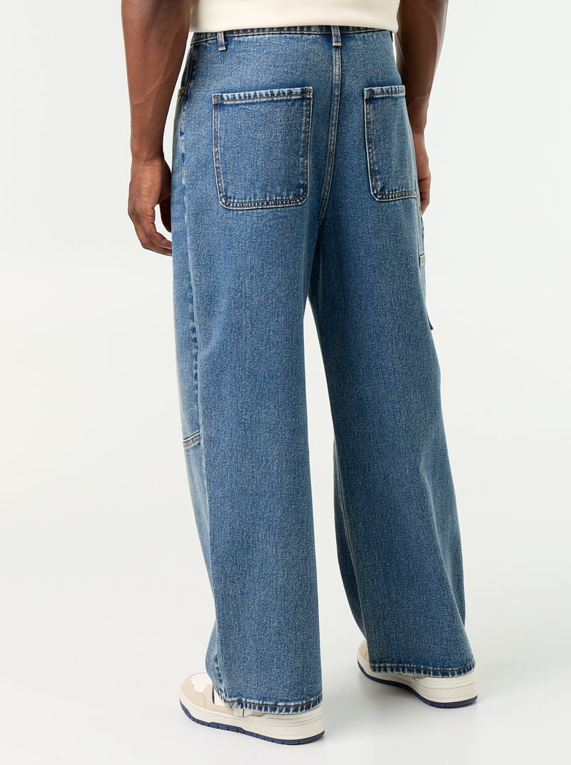 Jeans wide fit / loose fit met 5 zakken Blauw - Kiabi