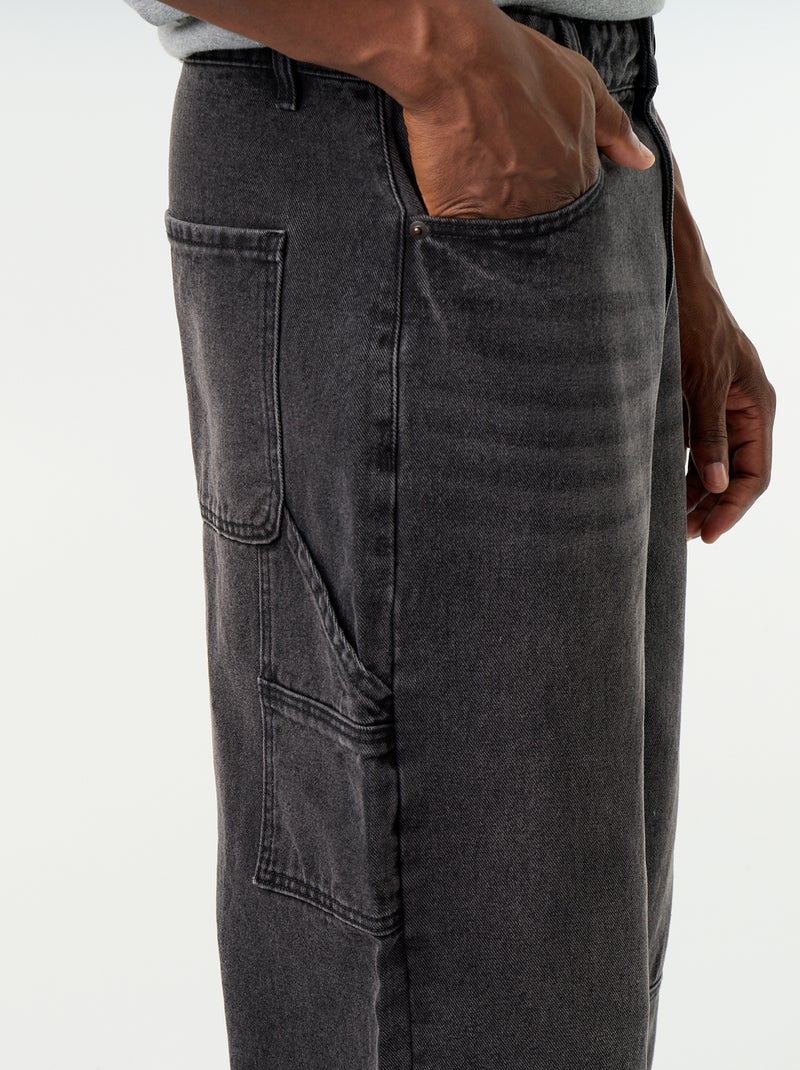 Jeans wide fit / loose fit met 5 zakken Zwart - Kiabi