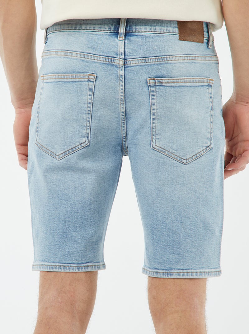 Jeansbermuda met 5 zakken BLAUW - Kiabi