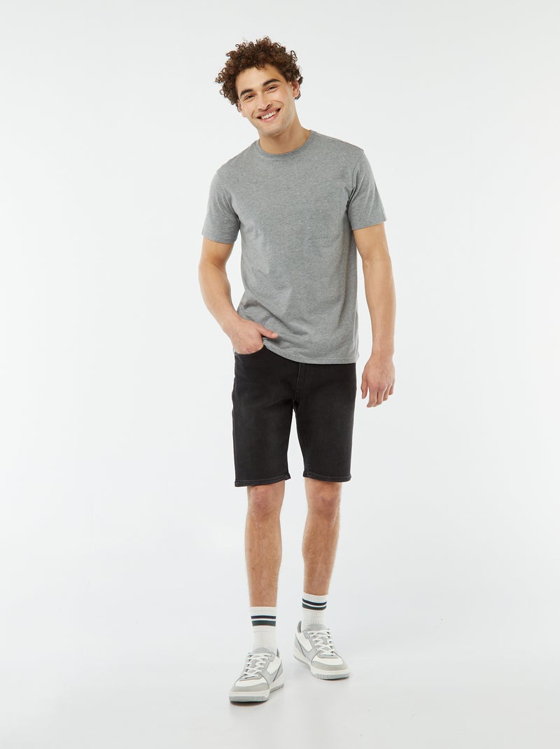 Jeansbermuda met 5 zakken GRIJS - Kiabi