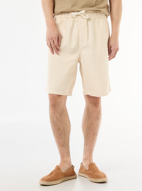 Jeansbermuda met elastische tailleband - Kiabi