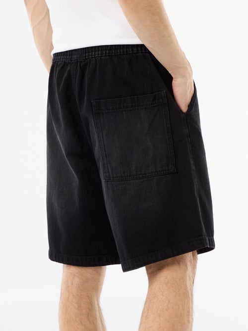Jeansbermuda met elastische tailleband - Kiabi