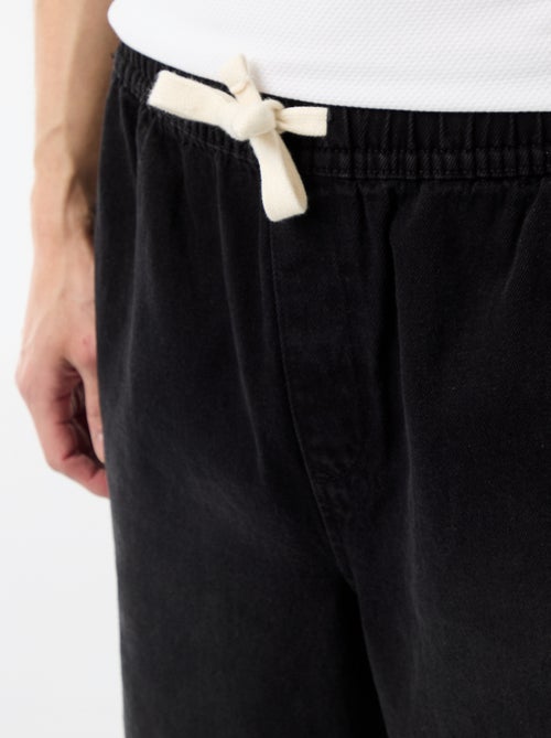 Jeansbermuda met elastische tailleband - Kiabi