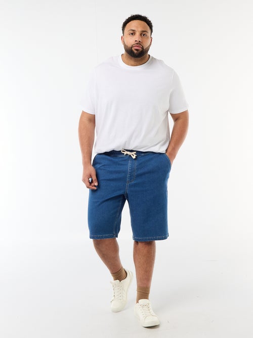 Jeansbermuda met trekkoordjes - Kiabi