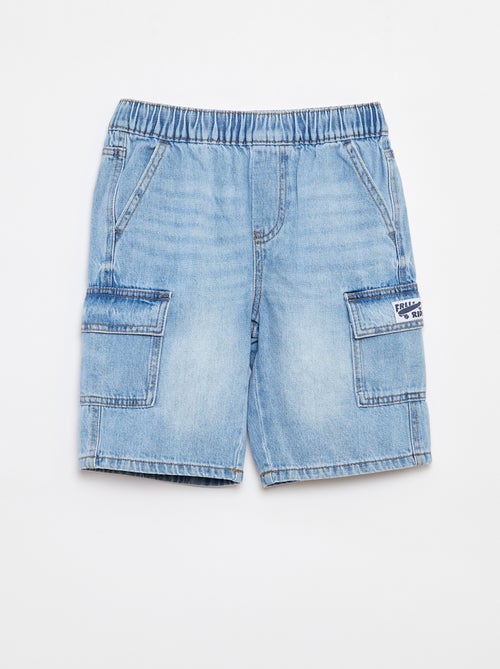 Jeansbermuda met twee klepzakjes - Kiabi