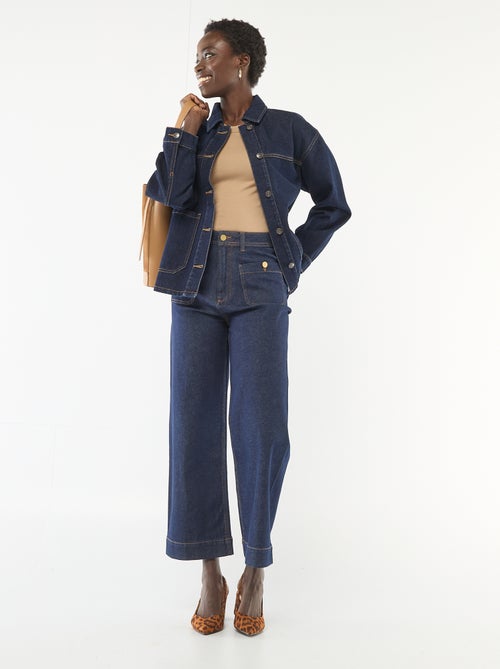 Jeansjas met opgestikte zakken - Kiabi