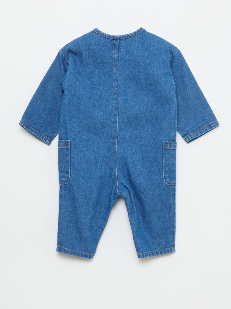 Jeansoverall met opgestikte zakken Blauw - Kiabi