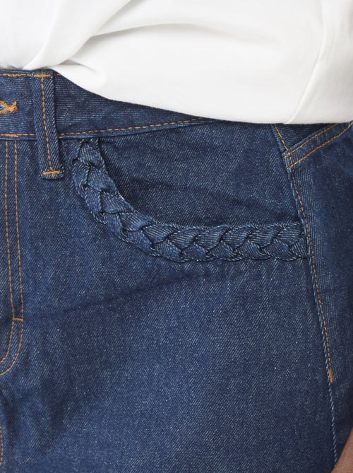 Jeansrok met gevlochten zakken - Kiabi