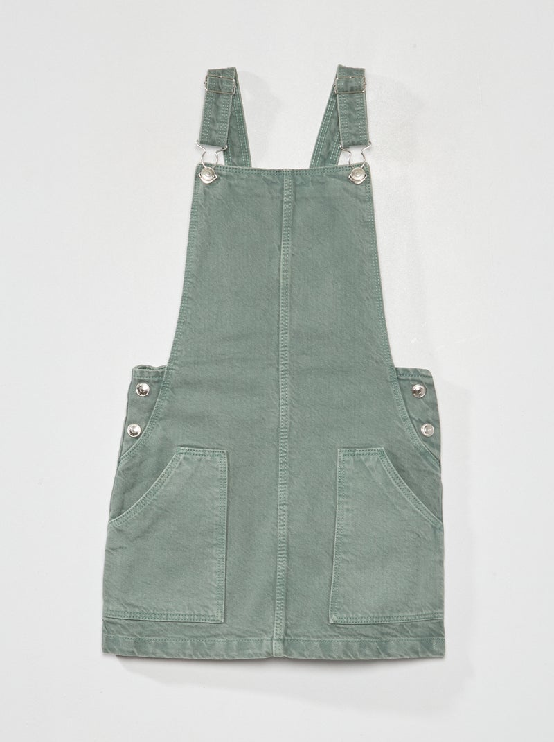 Jeanssalopette grijs groen - Kiabi