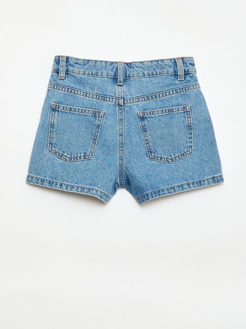 Jeansshort met borduursels - Kiabi