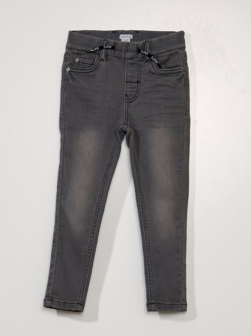 Jegging van stretchstof GRIJS - Kiabi