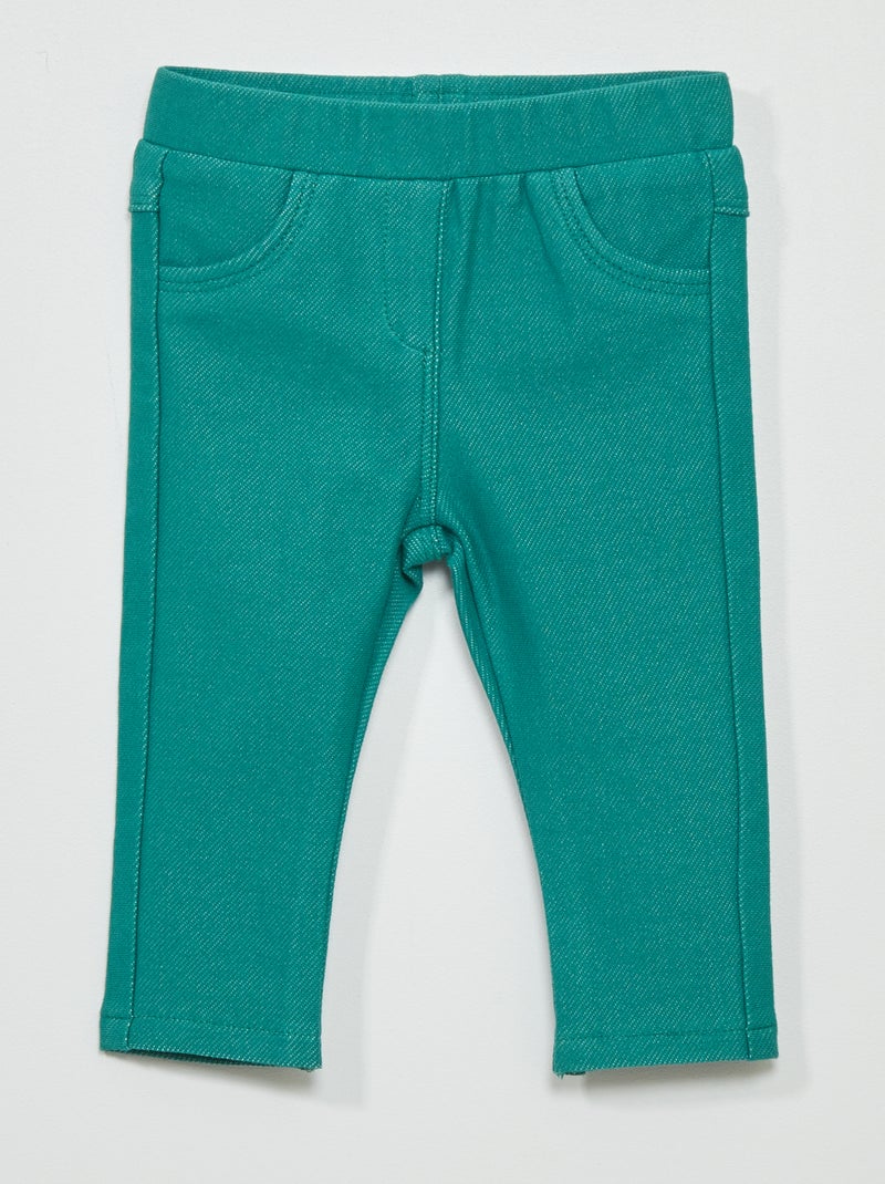 Jegging van stretchstof GROEN - Kiabi