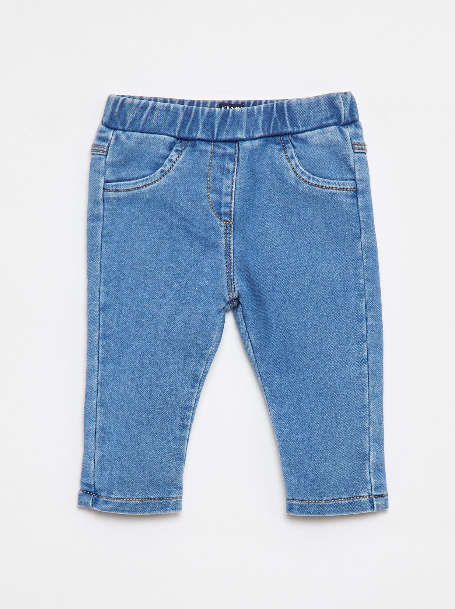 Jegging van stretchstof in denimstijl