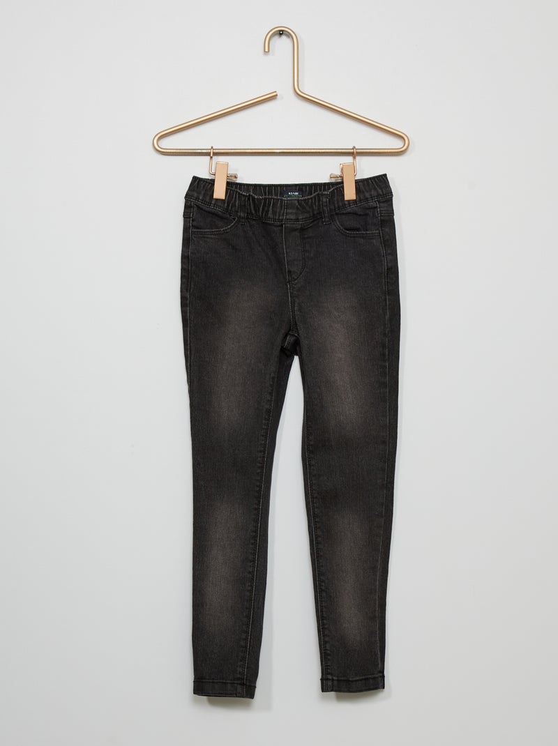 Jegging van stretchstof ZWART - Kiabi