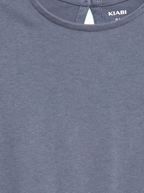 Jersey jurk met korte mouwen van Engels borduurwerk - Kiabi