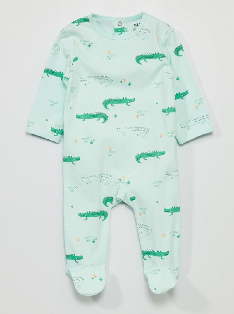 Jersey pyjama met print BLAUW - Kiabi