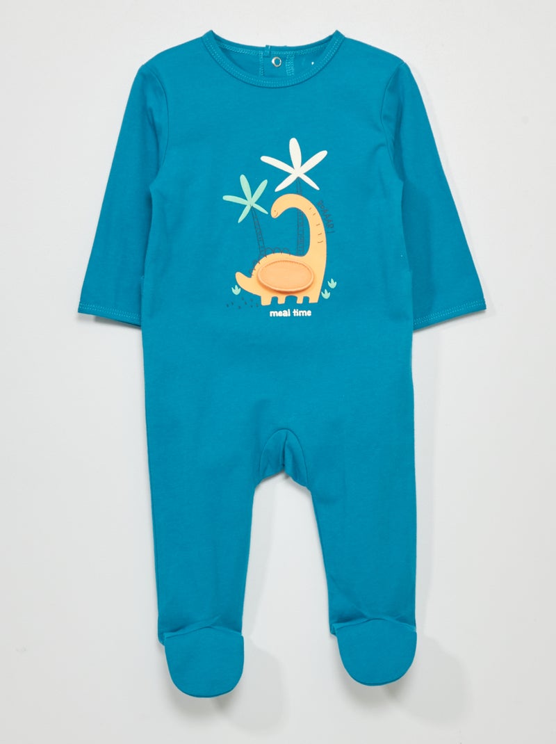 Jersey pyjama met print GRIJS - Kiabi