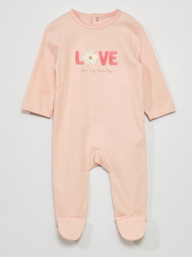 Jersey pyjama met print ROSE - Kiabi