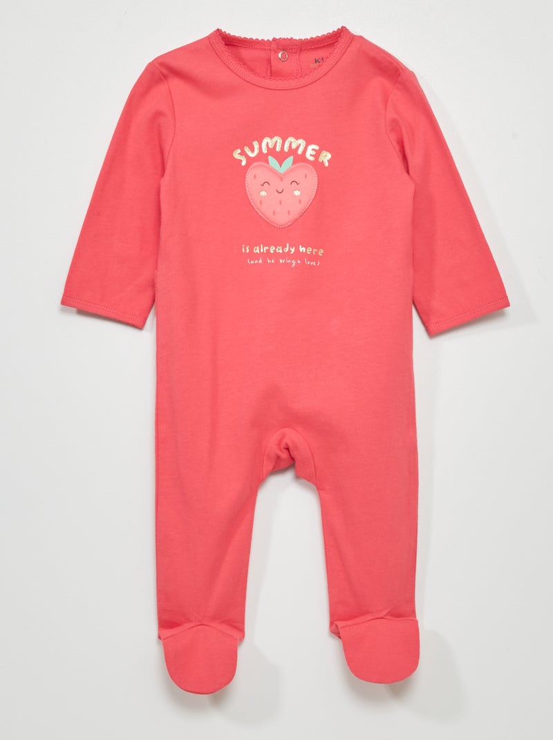 Jersey pyjama met print ROSE - Kiabi