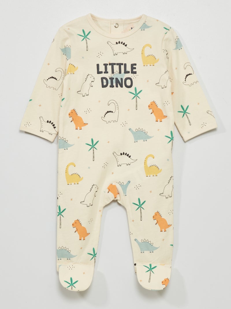 Jersey pyjama met print WIT - Kiabi