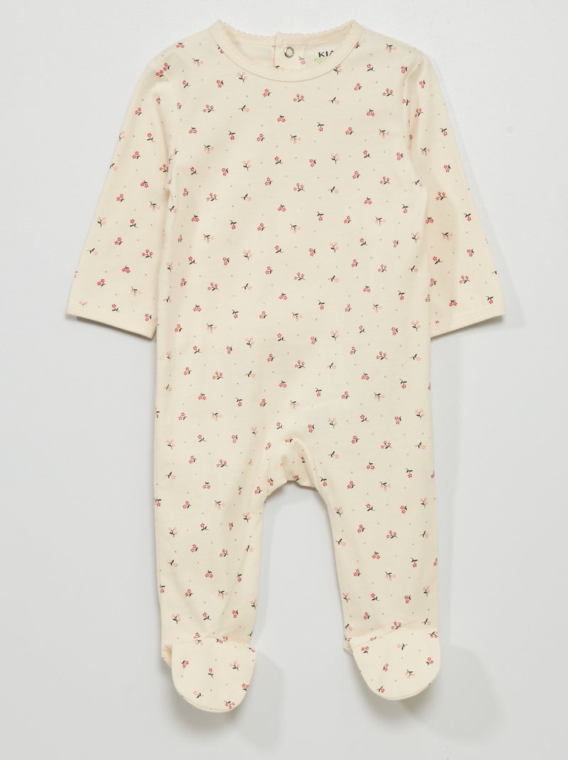 Jersey pyjama met print WIT - Kiabi
