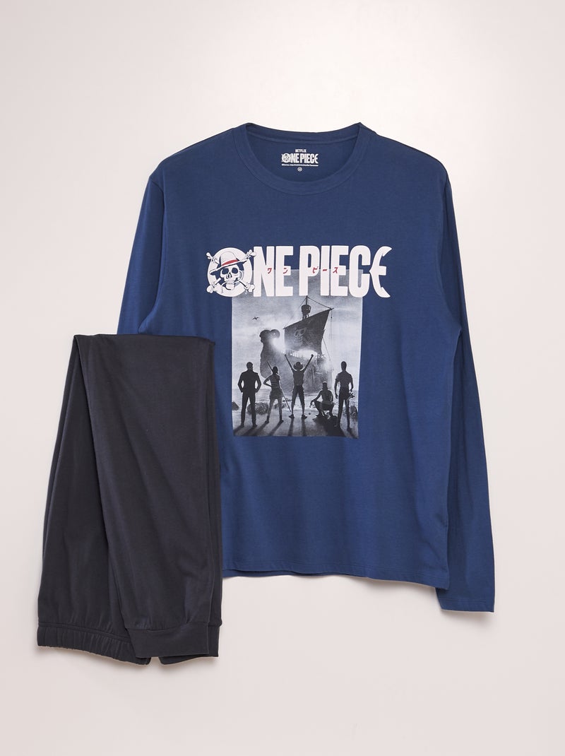 Lange pyjama 'One Piece' - 2-delig - GRIJS - 20.00
