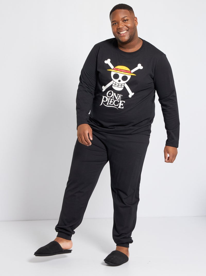 Jersey pyjama 'One Piece' - 2-delig zwart - Kiabi