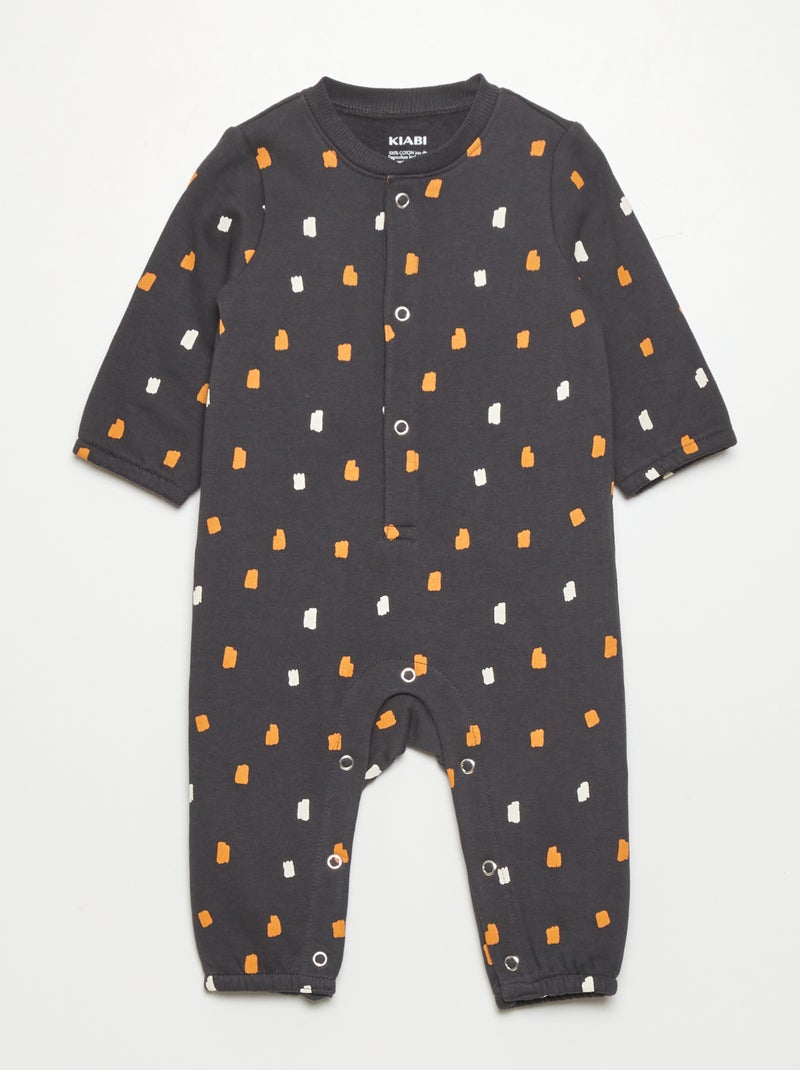 Jersey slaappakje met fantasieprint GRIJS - Kiabi