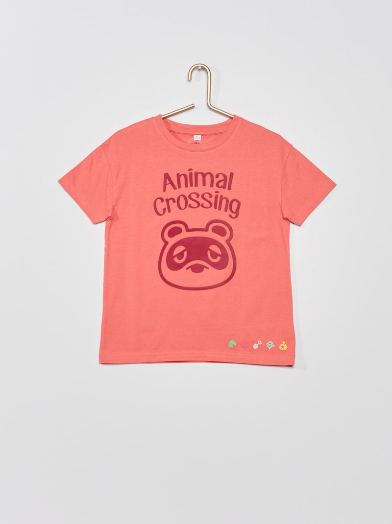 Jersey T-shirt 'Animal Crossing' roze - Kiabi