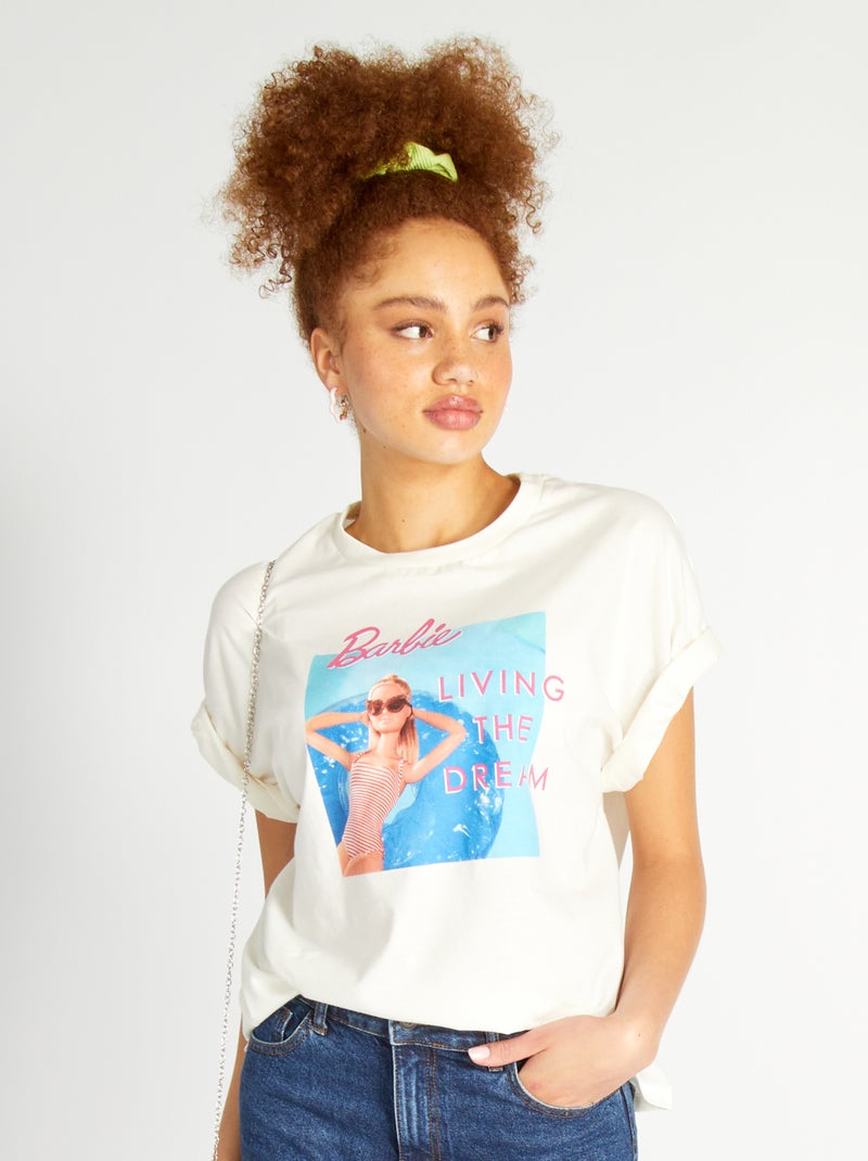 Jersey T-shirt 'Barbie' sneeuw wit - Kiabi
