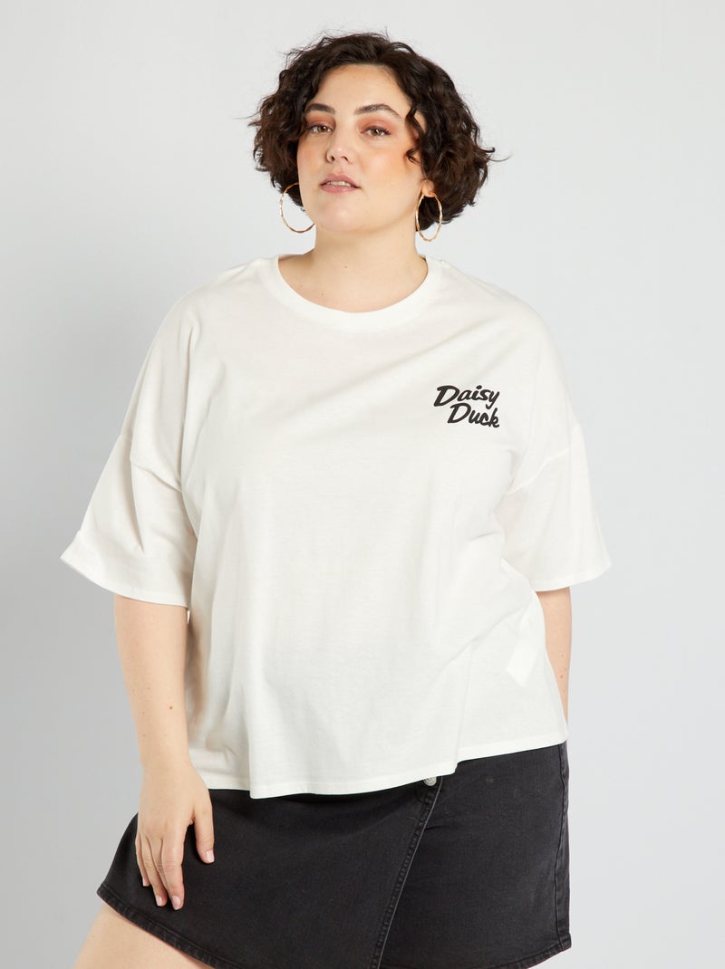 Jersey T-shirt 'Daisy' WIT - Kiabi