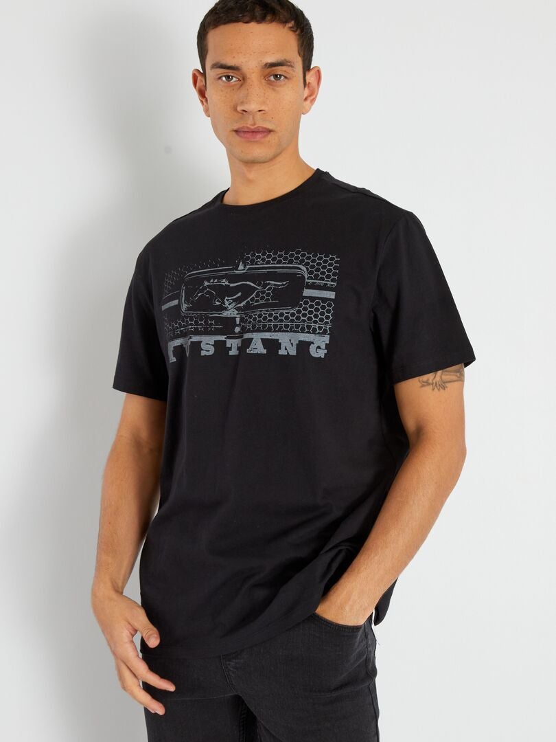 Jersey T-shirt 'Ford Mustang' zwart - Kiabi