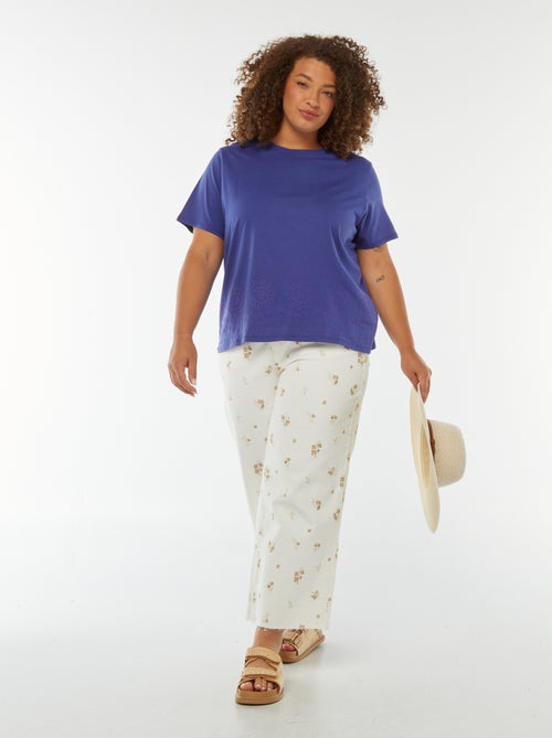 Jersey T-shirt met borduursel - Kiabi