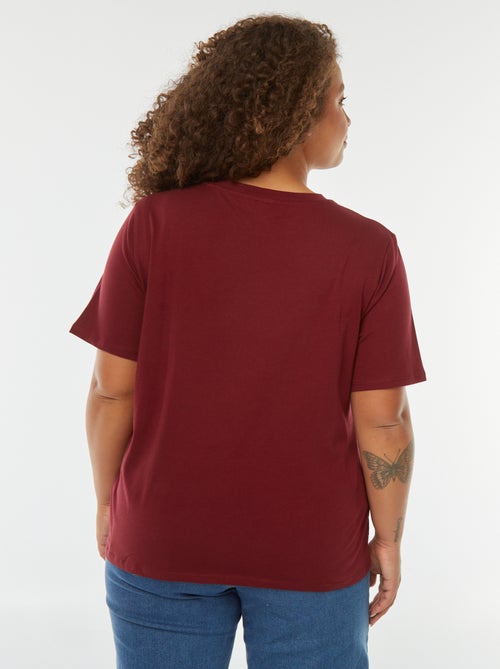 Jersey T-shirt met borduursel - Kiabi