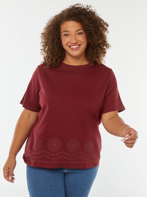 Jersey T-shirt met borduursel - Kiabi