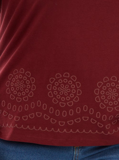 Jersey T-shirt met borduursel - Kiabi
