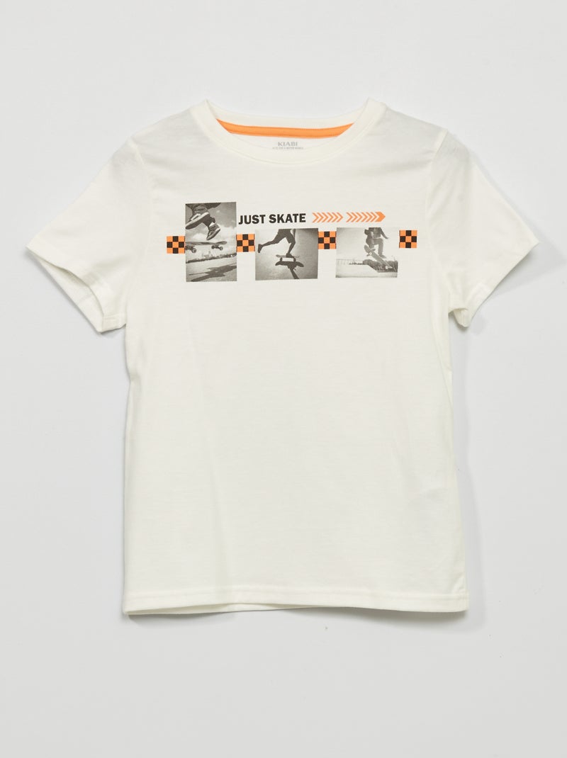 Jersey T-shirt met korte mouw BIEGE - Kiabi