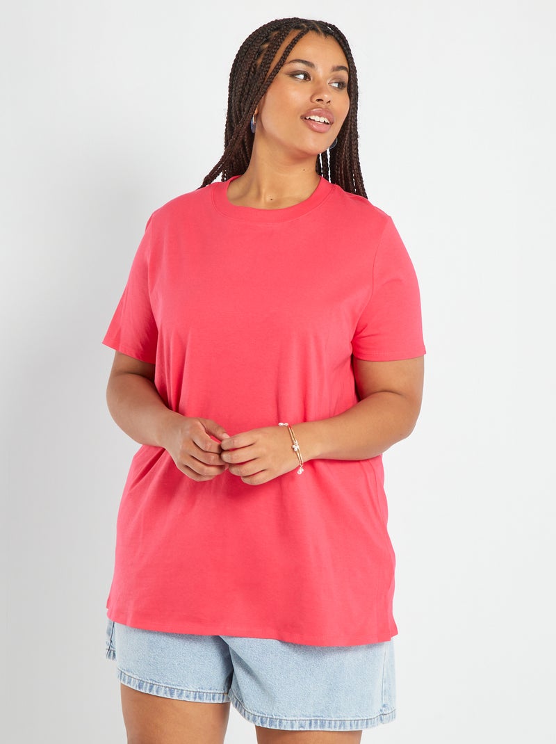 Jersey T-shirt met korte mouw ROSE - Kiabi